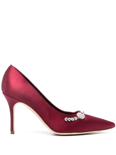 Manolo Blahnik 90mm Lamik pumps - Red - zdjęcie produktu nr 1