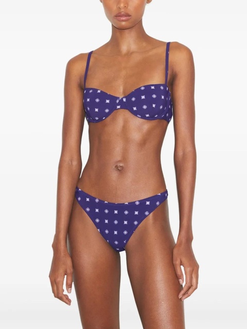 Tory Burch geometric-pattern bikini bottoms - Blue - zdjęcie produktu nr 1