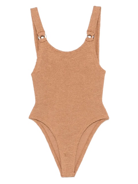 Hunza G Domino ring-detail swimsuit - Brown - zdjęcie produktu nr 1