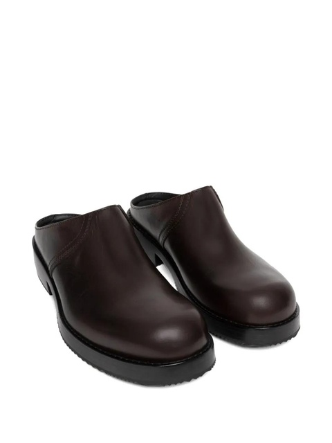 DRIES VAN NOTEN leather slip-on clogs - Brown - zdjęcie produktu nr 2