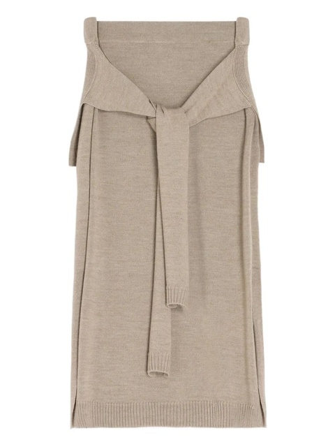 LEMAIRE trompe l'oeil midi knitted skirt - Neutrals - zdjęcie produktu nr 1