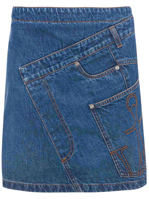 JW Anderson Twisted denim miniskirt - Blue - zdjęcie produktu nr 1