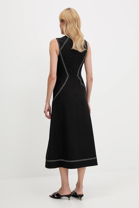 Karl Lagerfeld sukienka kolor czarny midi prosta A3W13032 - zdjęcie produktu nr 2