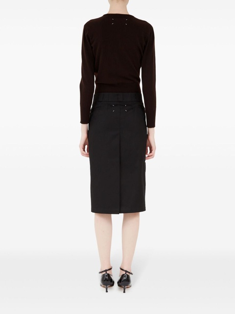 Maison Margiela high-rise midi skirt - Black - zdjęcie produktu nr 2