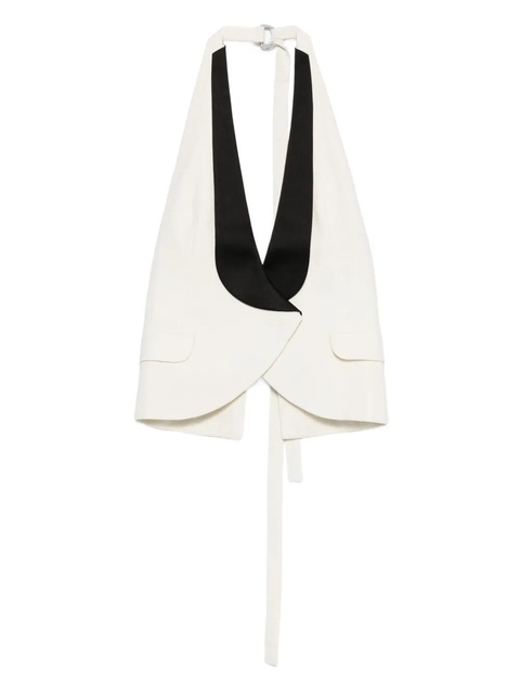 Christopher Esber halterneck contrast-panel vest - White - zdjęcie produktu nr 1