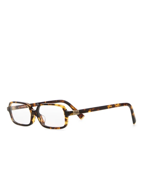 Miu Miu Eyewear rectangle-frame glasses - Brown - zdjęcie produktu nr 2