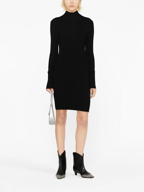 Rabanne high-neck ribbed-knit minidress - Black - zdjęcie produktu nr 2