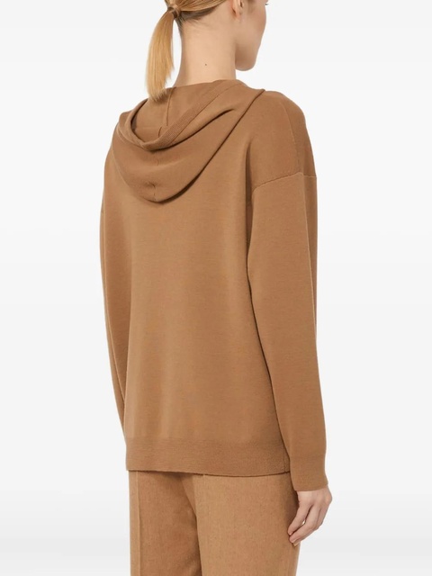 Max Mara velvet-logo hoodie - Brown - zdjęcie produktu nr 2