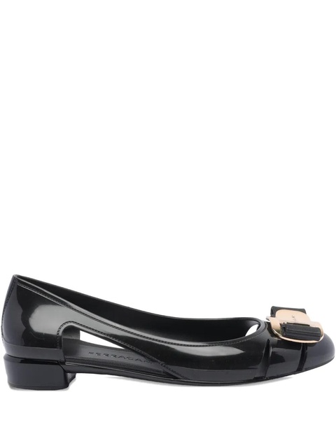 Ferragamo 30mm leather ballet flats - Black - zdjęcie produktu nr 1