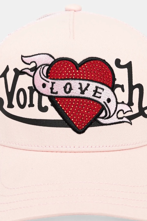 Von Dutch czapka z daszkiem kolor różowy VD.0.CAS2.LOVU - zdjęcie produktu nr 1