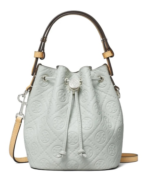 Tory Burch mini T Monogram bucket bag - Grey - zdjęcie produktu nr 1
