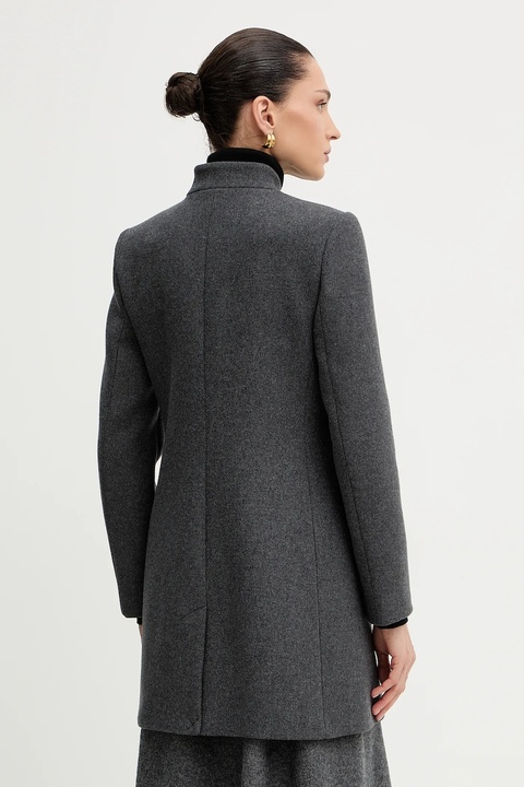 Morgan płaszcz z dodatkiem wełny kolor szary GBROCHE - zdjęcie produktu nr 2