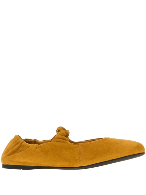 Miu Miu gathered knot ballet flats - Yellow - zdjęcie produktu nr 1