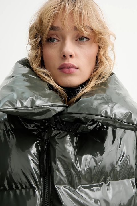 Rains kurtka 17230 Alta Vision Short Puffer Jacket kolor zielony zimowa 17230 - zdjęcie produktu nr 2