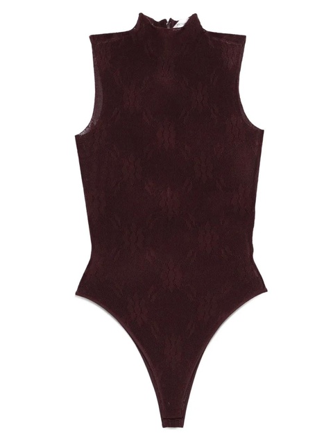 Victoria Beckham floral-lace bodysuit - PORT BORDEAUX - zdjęcie produktu nr 1