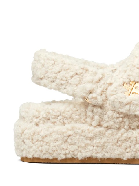 Tory Burch Kira faux-shearling sandals - Neutrals - zdjęcie produktu nr 2