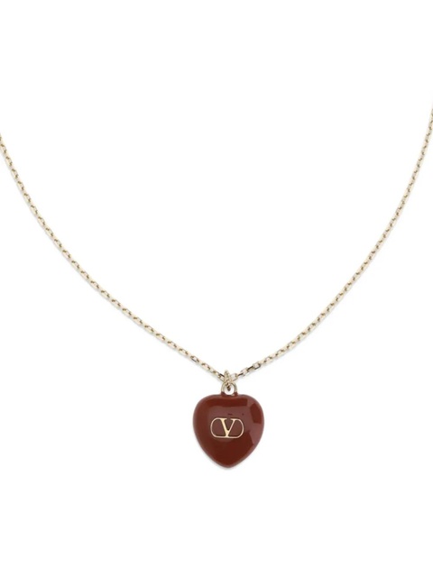 Valentino Garavani heart-pendant necklace - Red - zdjęcie produktu nr 1