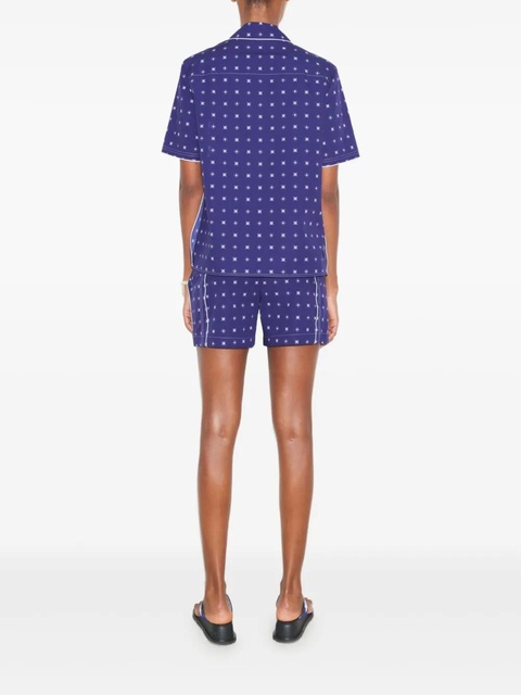 Tory Burch camp collar patterned shirt - Blue - zdjęcie produktu nr 2