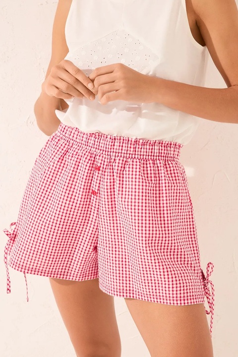 women'secret szorty piżamowe bawełniane damska kolor bordowy bawełniana 3709663 - zdjęcie produktu nr 2