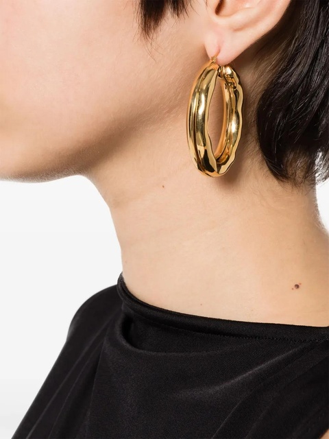 Jil Sander irregular hoop earrings - Gold - zdjęcie produktu nr 2