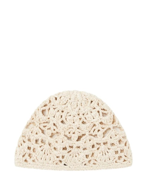 Alanui The Sound Of The Sea crochet beanie hat - Neutrals - zdjęcie produktu nr 1