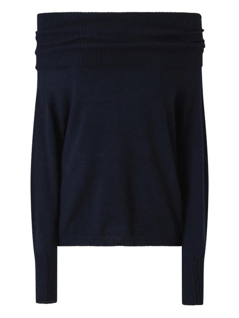 PINKO off-shoulder ribbed jumper - Blue - zdjęcie produktu nr 1