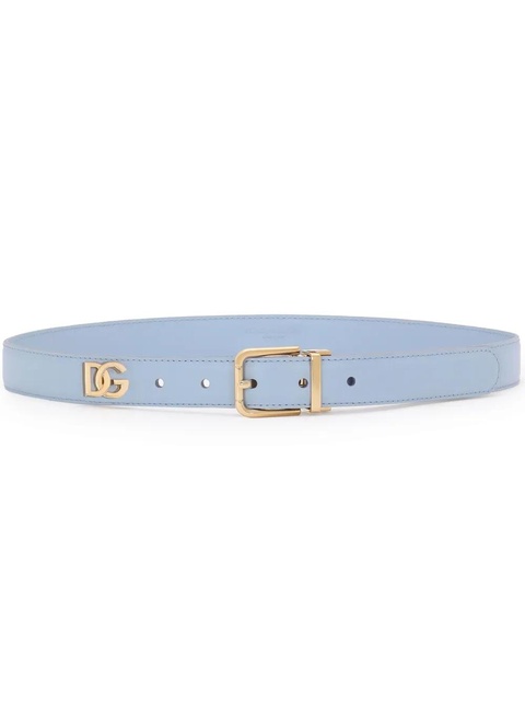 Dolce & Gabbana logo plaque calfskin belt - Blue - zdjęcie produktu nr 1