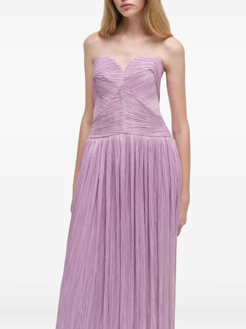 Simkhai pleated strapless midi party gown - Purple - zdjęcie produktu nr 2
