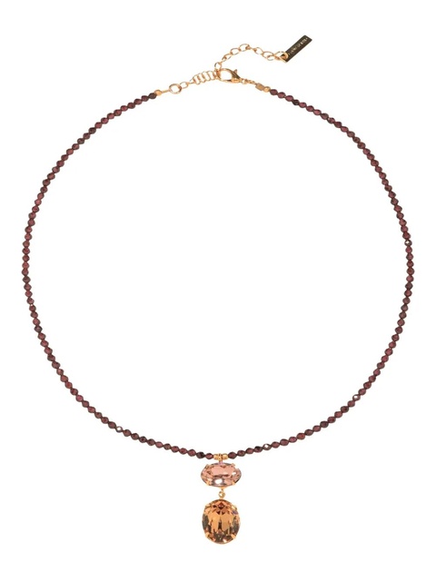 Jennifer Behr Freya oval-cut necklace - Red - zdjęcie produktu nr 1