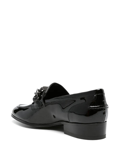 Casadei buckle-embellished patent leather loafers - Black - zdjęcie produktu nr 2