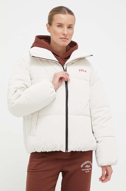 Fila kurtka damska kolor beżowy zimowa - zdjęcie produktu nr 1