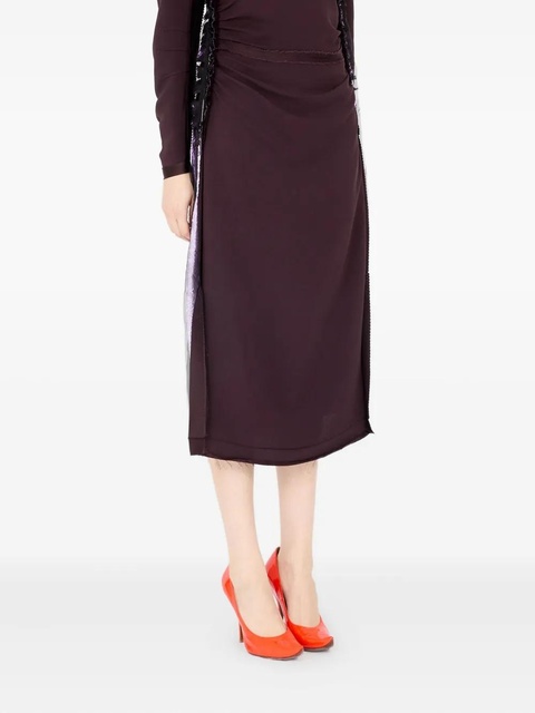 Maison Margiela gathered midi dress - Brown - zdjęcie produktu nr 2