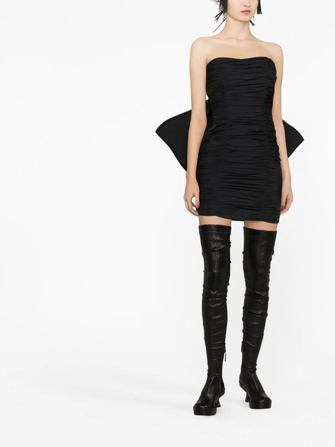 ROTATE BIRGER CHRISTENSEN bow-detail pleated minidress - Black - zdjęcie produktu nr 2
