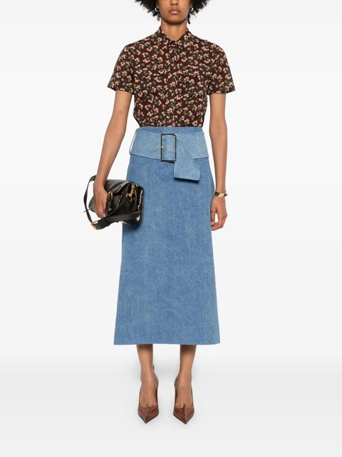 Prada floral short-sleeve shirt - Brown - zdjęcie produktu nr 2