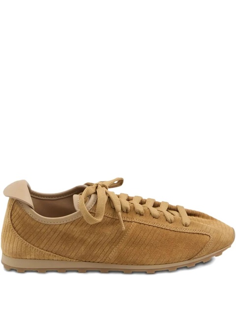 Jacquemus The Tennis embossed-suede sneakers - Brown - zdjęcie produktu nr 2