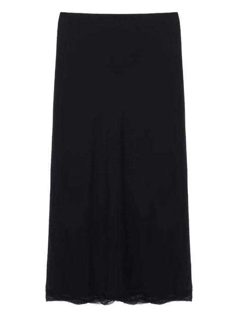 TOTEME satin midi slip skirt - Black - zdjęcie produktu nr 1