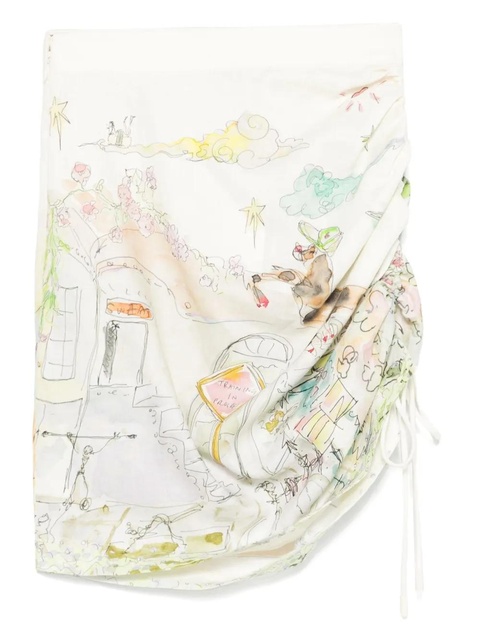 ALEMAIS linen draped skirt - Neutrals - zdjęcie produktu nr 1