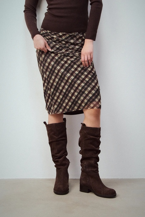 Medicine kozaki damskie kolor brązowy na słupku - zdjęcie produktu nr 2