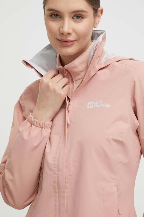 Jack Wolfskin kurtka outdoorowa Stormy Point kolor różowy 1111202 - zdjęcie produktu nr 2