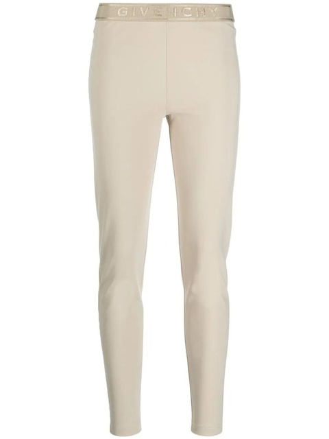 Givenchy logo-print stretch leggings - Neutrals - zdjęcie produktu nr 1