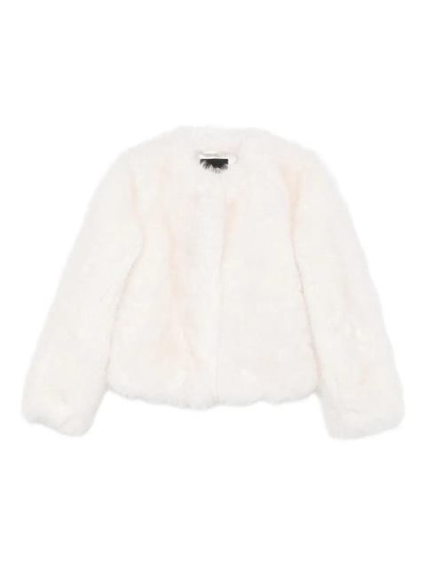 Maje faux-fur cropped jacket - White - zdjęcie produktu nr 1