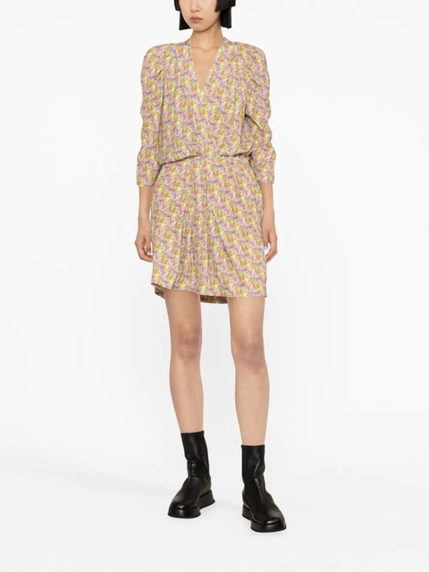 Zadig&Voltaire floral wings-print mini dress - Yellow - zdjęcie produktu nr 2