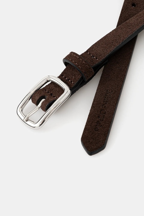 Marc O'Polo pasek zamszowy damski kolor brązowy 5000009101 - zdjęcie produktu nr 1