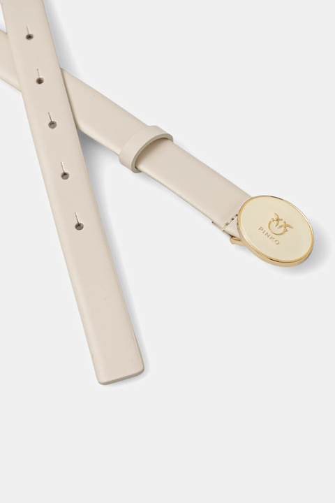 Pinko pasek skórzany damski kolor beżowy 105466 A2QL - zdjęcie produktu nr 1