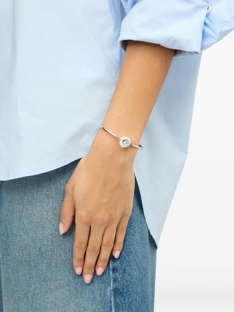 MM6 Maison Margiela crystal-rose cuff bracelet - Silver - zdjęcie produktu nr 2