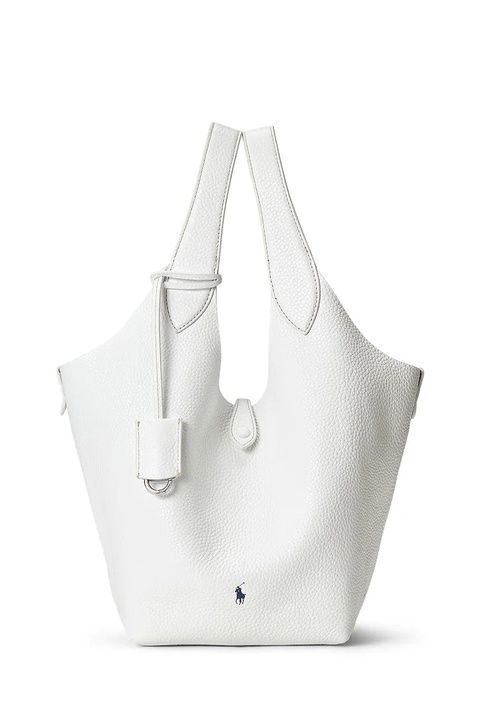 Polo Ralph Lauren torebka skórzana Tote kolor biały 428938031 - zdjęcie produktu nr 2