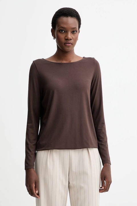 Marc O'Polo longsleeve kolor brązowy 511205252697 - zdjęcie produktu nr 1