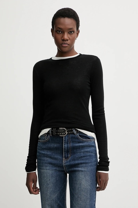 Miss Sixty longsleeve z dodatkiem wełny 2-pack kolor czarny 6S3SJ3360A - zdjęcie produktu nr 2