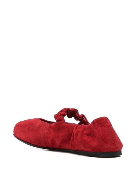 Miu Miu elasticated-strap ballet flats - Red - zdjęcie produktu nr 1