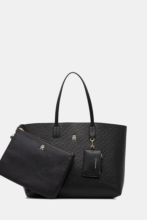 Tommy Hilfiger torebka dwustronna kolor czarny AW0AW17687 - zdjęcie produktu nr 1